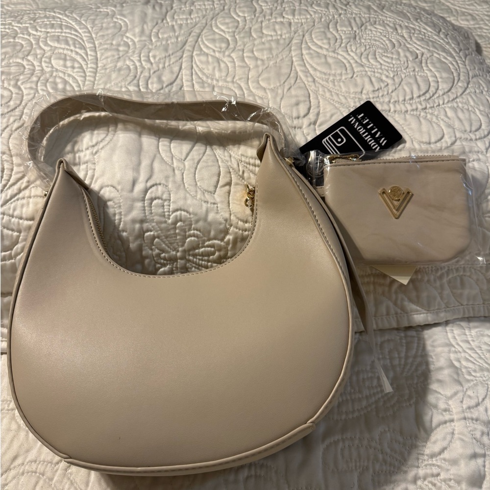 Valentino Orlandi Cream Studded Shoulder Bag with wallet - Picture 3 of 6